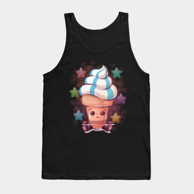 cute ice cream cartoon Tank Top by ascario88